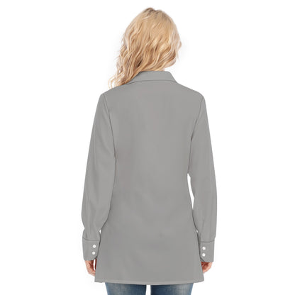 Sixty Eight 93 Logo White Grey Women's Long Shirt