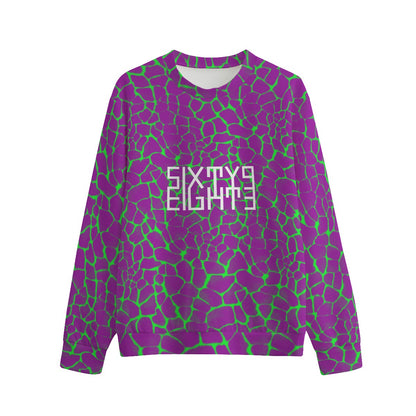 Sixty Eight 93 Logo White Boa Purple Lime Unisex O-Neck Sweatshirt