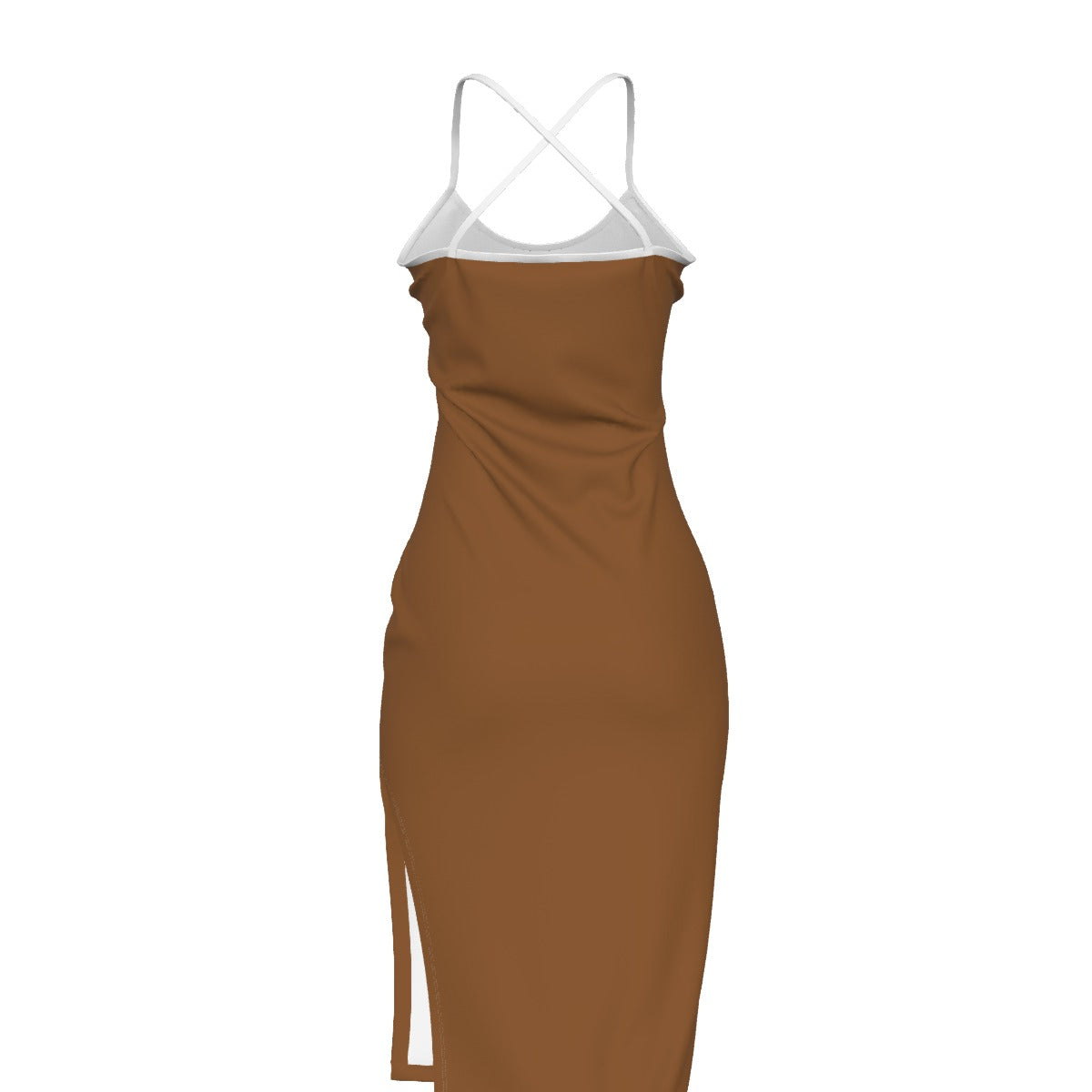 Sixty Eight 93 Logo White Chocolate Women's Back Cross Cami Dress