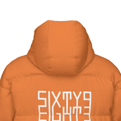 Sixty Eight 93 Logo White Netherland Orange Unisex Puff Long Jacket