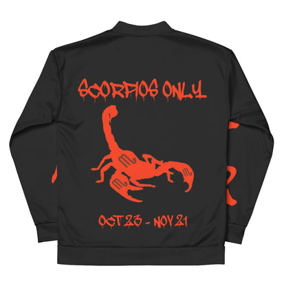 Sixty Eight 93 Scorpios Only Unisex Bomber Jacket (Black)