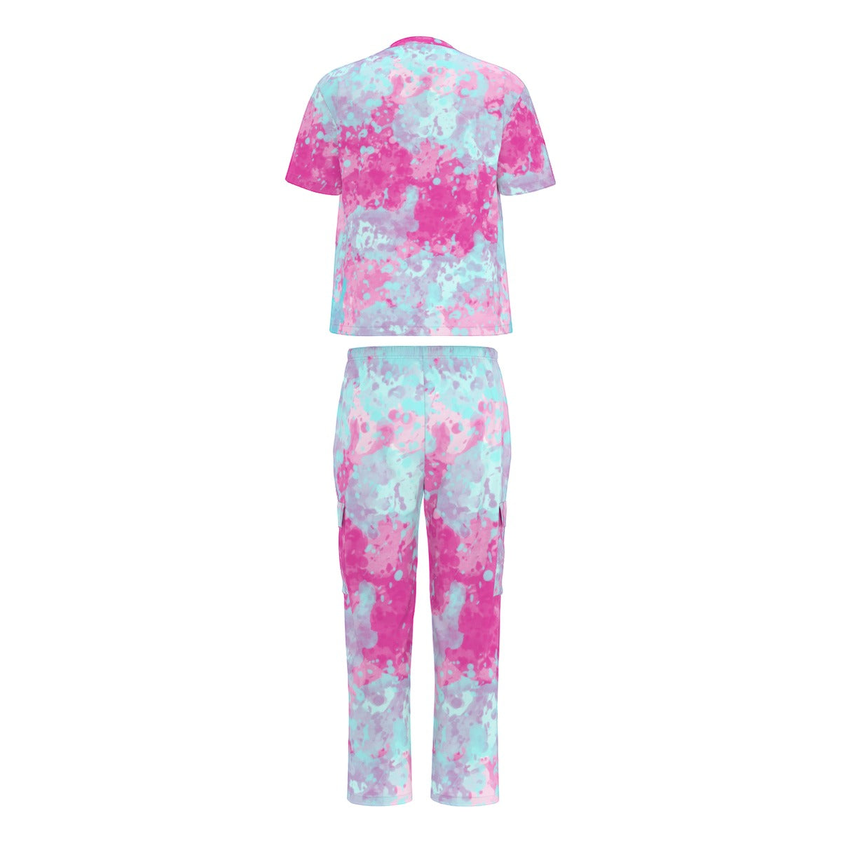 Sixty Eight 93 Logo White Blue Raspberry Unisex Scrub Set With Six Pockets