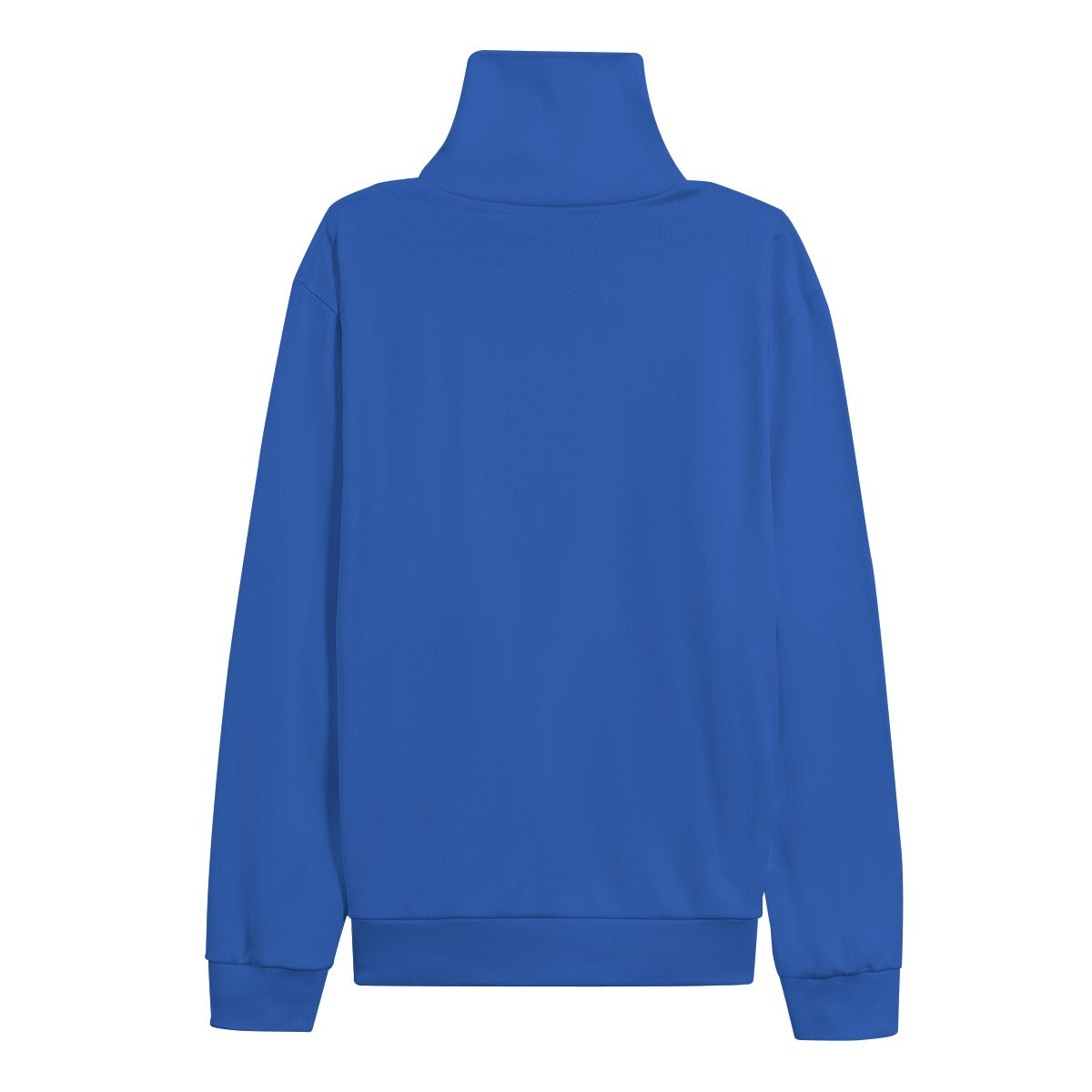 Sixty Eight 93 Logo White Blue Unisex Turtleneck Knitted Fleece Sweater