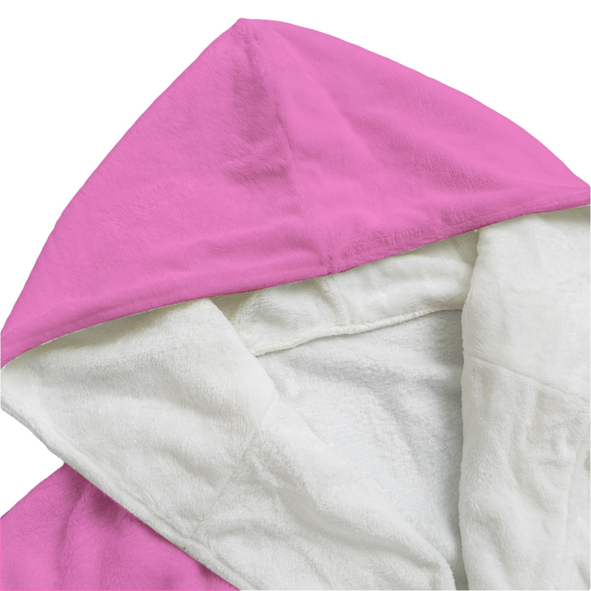 Sixty Eight 93 Logo White Pink Unisex Flannel Hooded Bathrobe