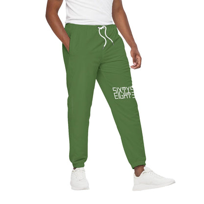 Sixty Eight 93 Logo White Forest Green Unisex Joggers
