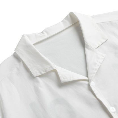 Sixty Eight 93 Logo Black White Men's Hawaiian Button Up Shirt