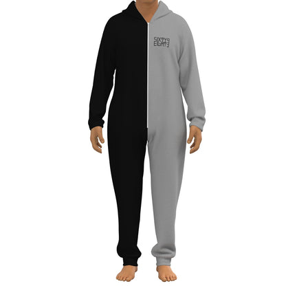 Sixty Eight 93 Logo Black Grey & Black Unisex Thickened Home Onesie #8