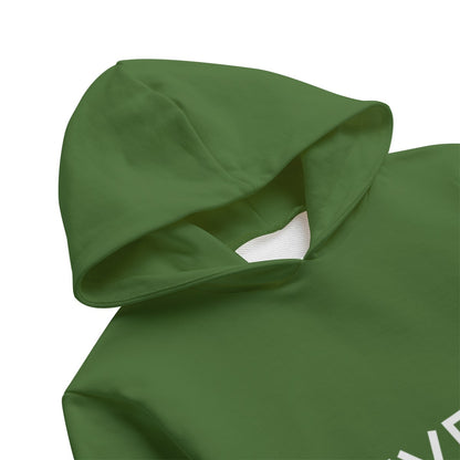 Sixty Eight 93 Logo White Forest Green Kid's Pullover Hoodie