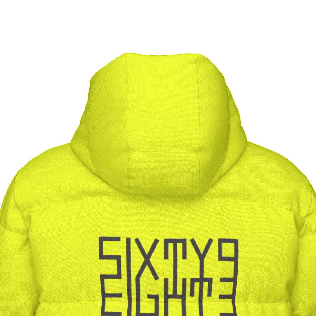 Sixty Eight 93 Logo Black Lemonade Unisex Puff Long Jacket