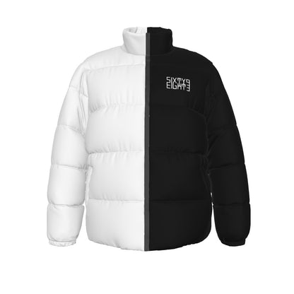 Sixty Eight 93 Logo White Cookies & Creme Unisex Puffer Jacket