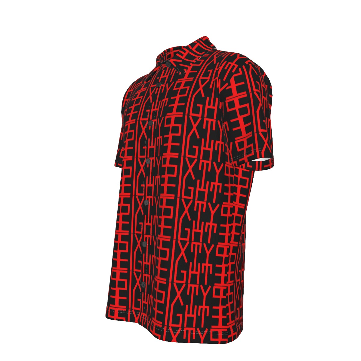 Sixty Eight 93 Infinity Red & Black Button Up Shirt