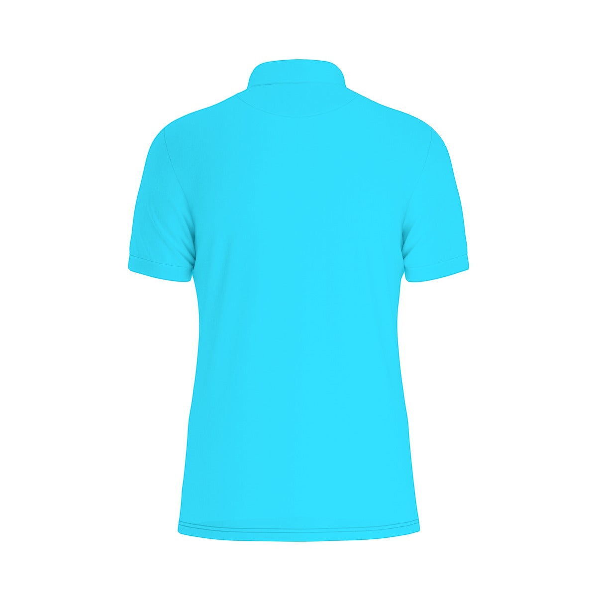 Sixty Eight 93 Logo White Aqua Blue Men's Stretch Polo Shirt