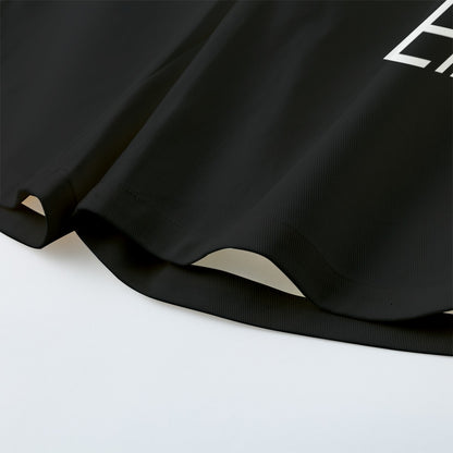 Sixty Eight 93 Logo White Black Unisex Straight Casual Shorts