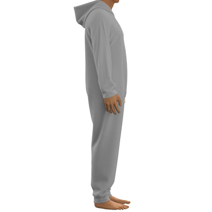 Sixty Eight 93 Logo White Grey Unisex Thickened Home Jumpsuit #13