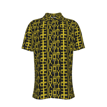Sixty Eight 93 Infinity Gold & Black Button Up Shirt