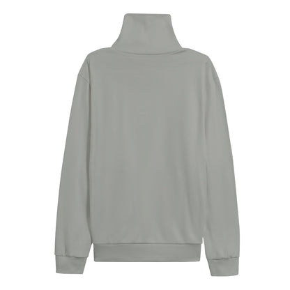 Sixty Eight 93 Logo Black Grey Unisex Turtleneck Knitted Fleece Sweater