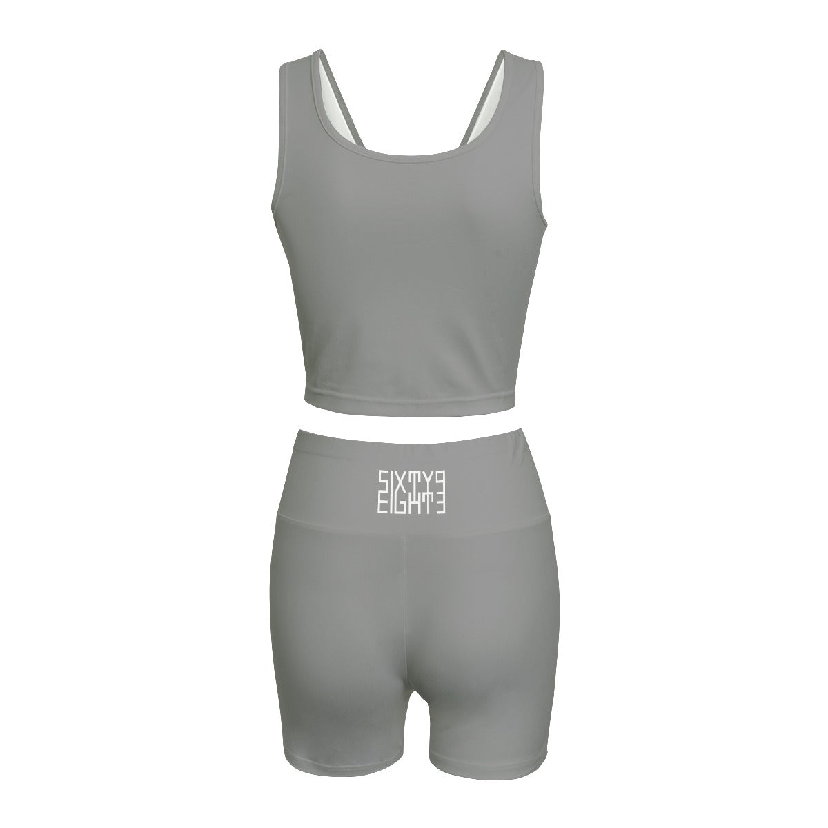 Sixty Eight 93 Logo White Grey Women's Yoga Set