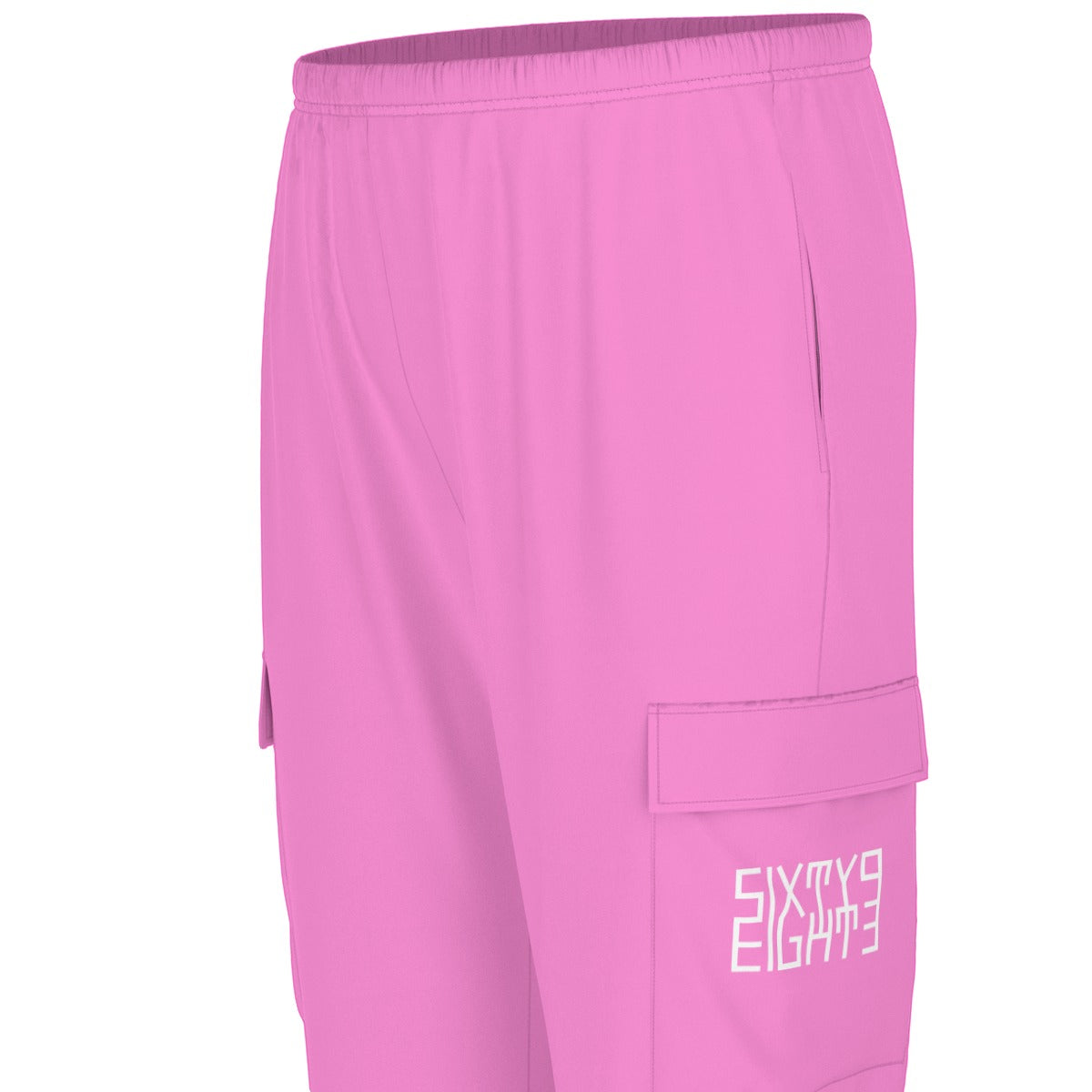 Sixty Eight 93 Logo White Pink Unisex Scrub Set With Six Pockets
