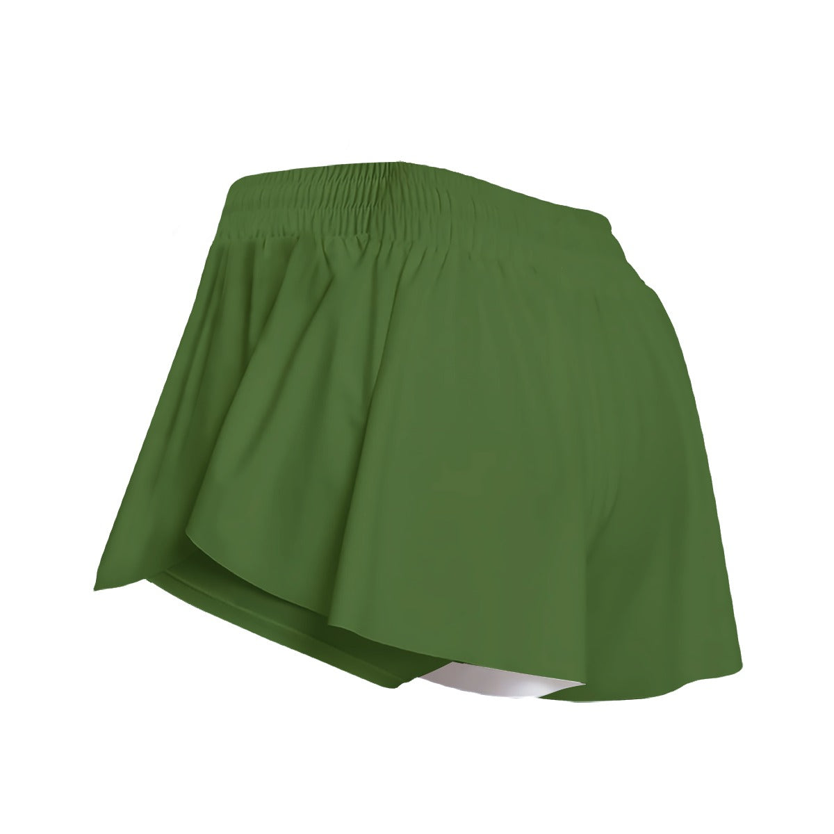 Sixty Eight 93 Logo White Forest Green Women's Sport Skorts With Pocket