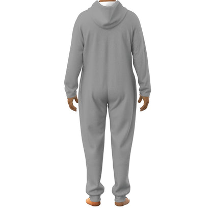 Sixty Eight 93 Logo White Grey Unisex Thickened Home Jumpsuit #13