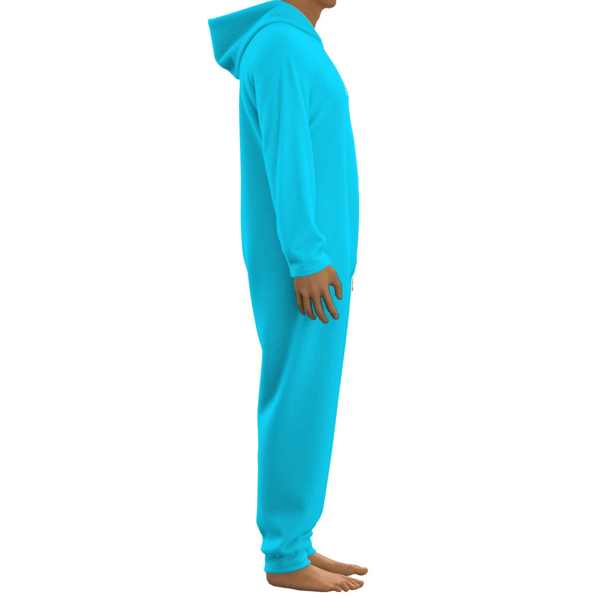 Sixty Eight 93 Logo White Aqua Blue Unisex Thickened Home Onesie #12