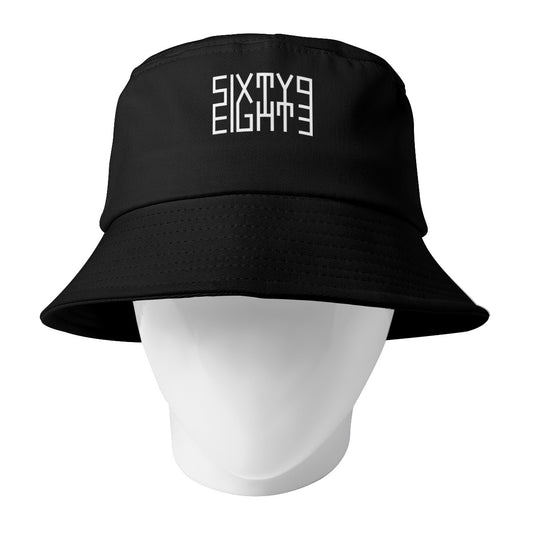 Sixty Eight 93 Logo White Black Bucket Hat