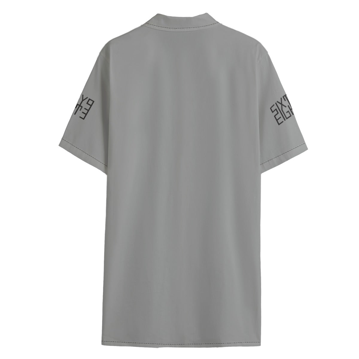 Sixty Eight 93 Logo Black Grey Men's Hawaiian Button Up Shirt