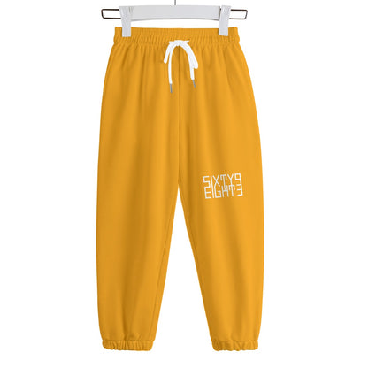 Sixty Eight 93 Logo White Orange Kid's Sweatpants
