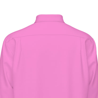 Sixty Eight 93 Logo White Pink Men's Cotton Long Sleeve Shirt