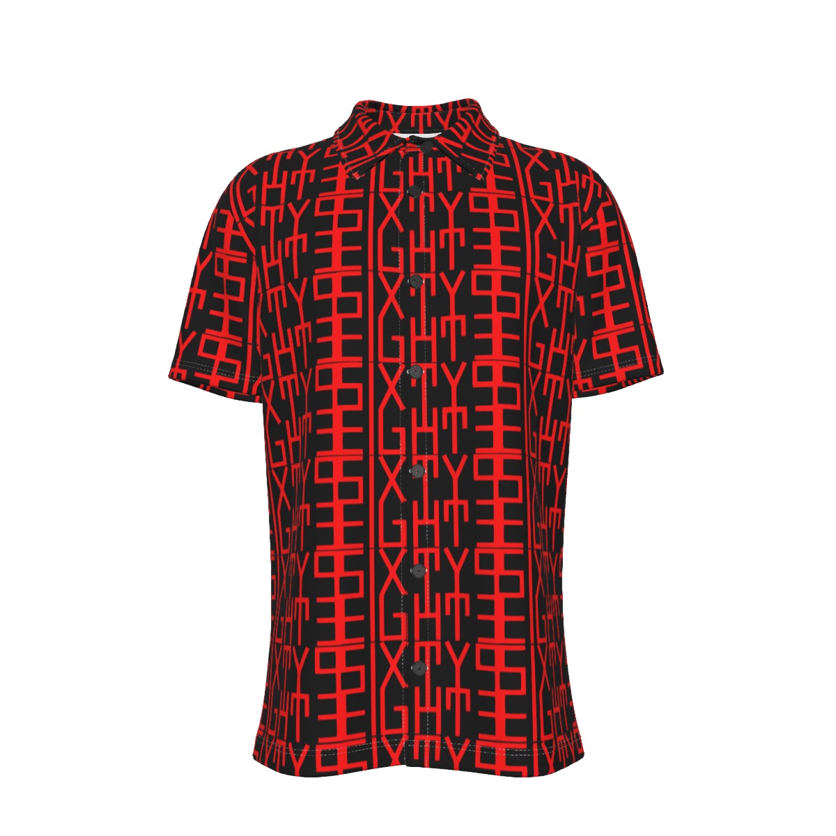 Sixty Eight 93 Infinity Red & Black Button Up Shirt