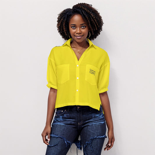 Sixty Eight 93 Logo Black Lemonade Women's V-Neck Shirt