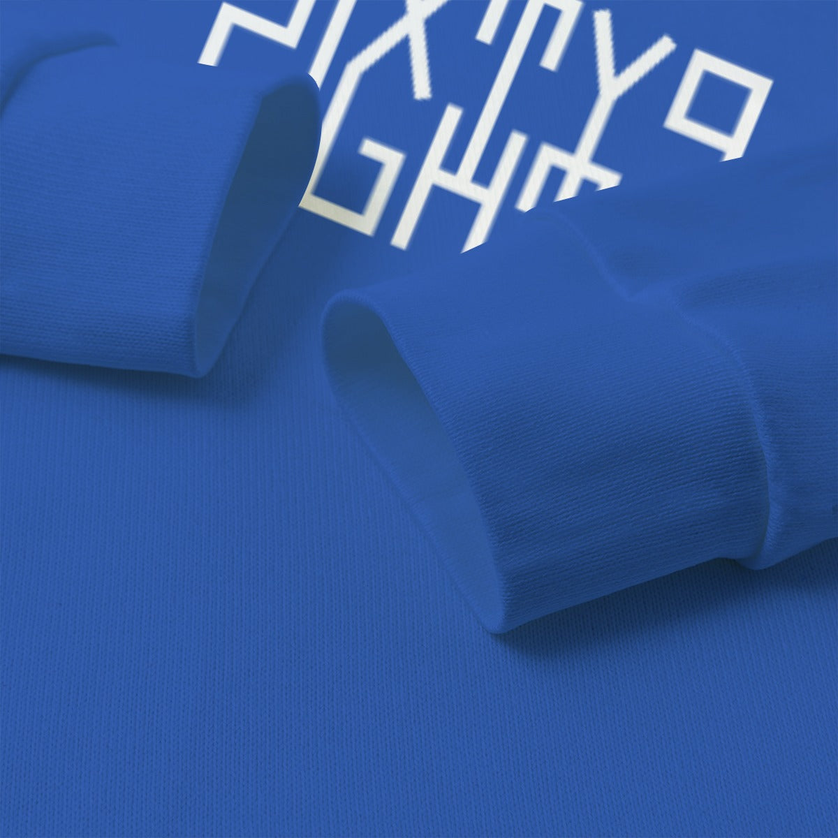 Sixty Eight 93 Logo White Blue Unisex Turtleneck Knitted Fleece Sweater