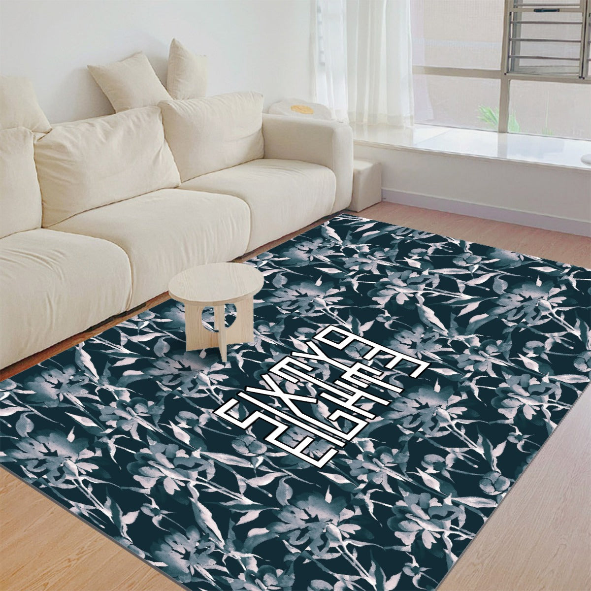 Sixty Eight 93 Logo White & Black Foldable Rectangular Thickened Floor Mat #15