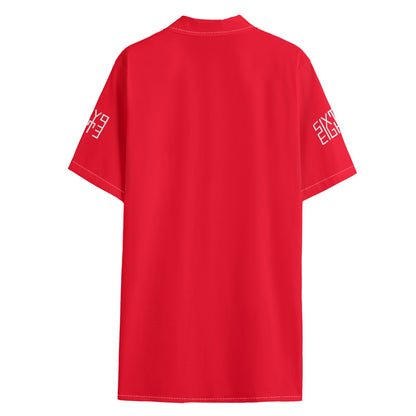 Sixty Eight 93 Logo White Red Men's Hawaiian Button Up Shirt