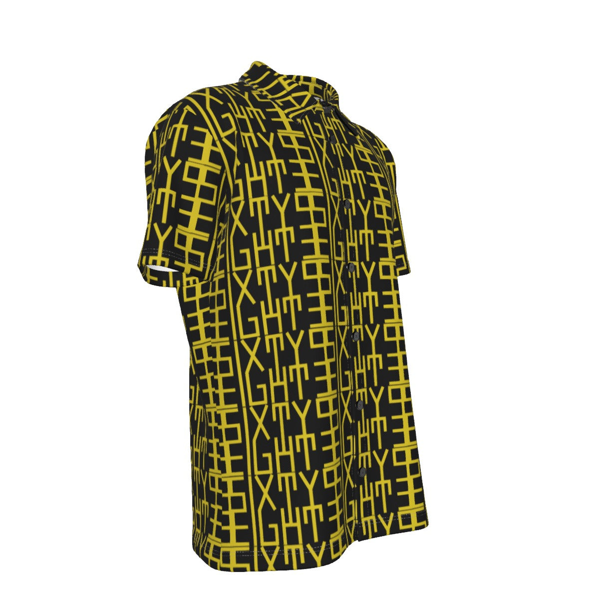 Sixty Eight 93 Infinity Gold & Black Button Up Shirt