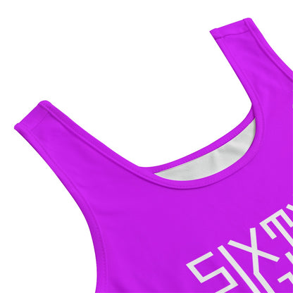 Sixty Eight 93 Logo White Purple Women's Yoga Set