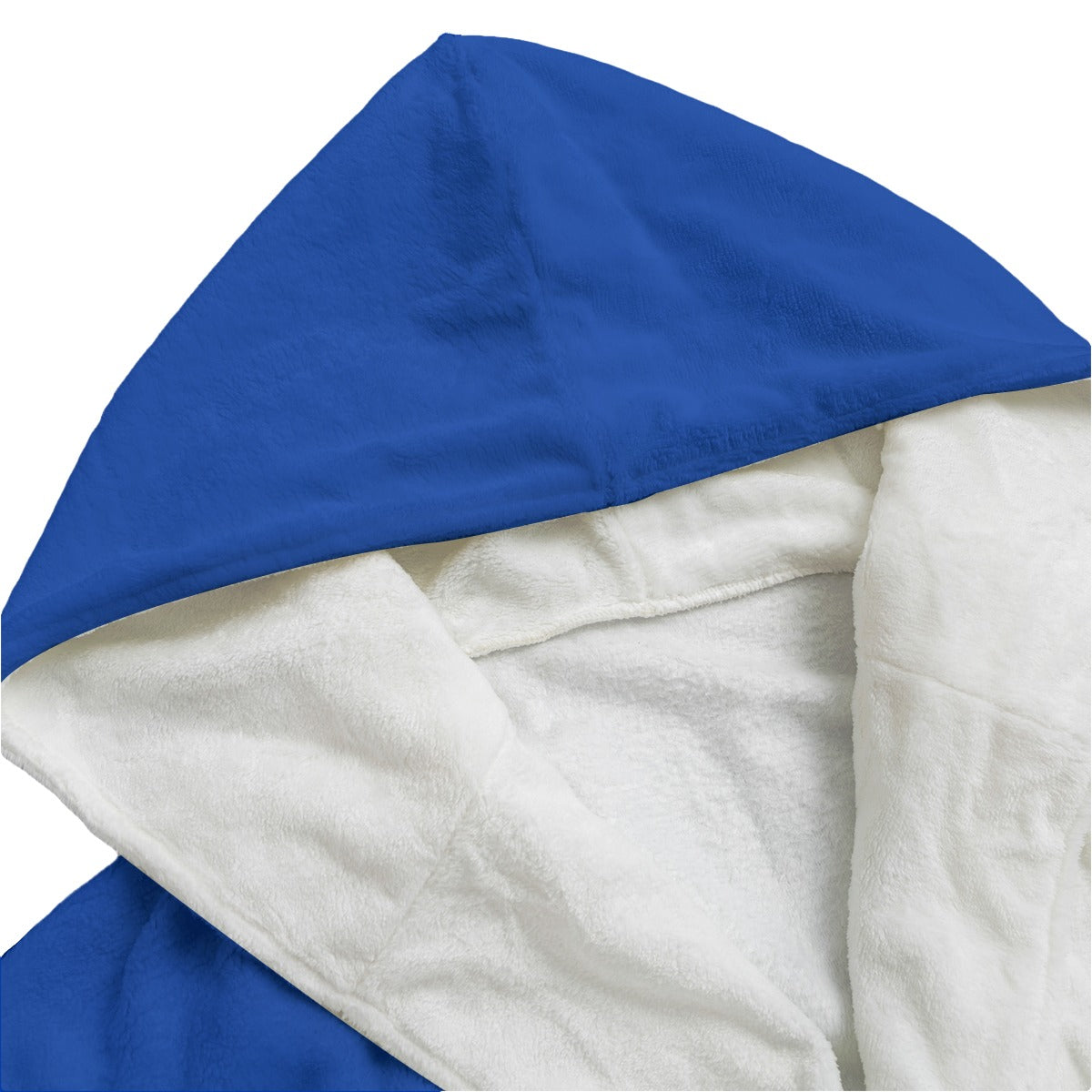 Sixty Eight 93 Logo Gold & White Blue Unisex Flannel Hooded Bathrobe