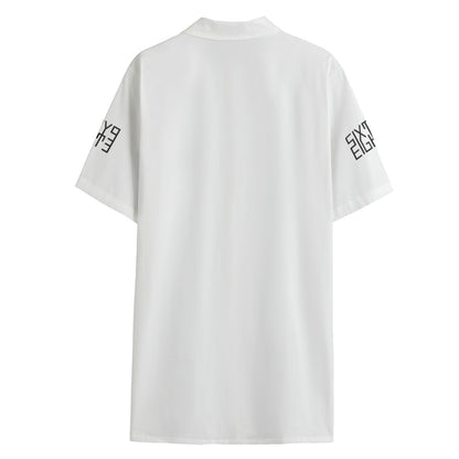 Sixty Eight 93 Logo Black White Men's Hawaiian Button Up Shirt