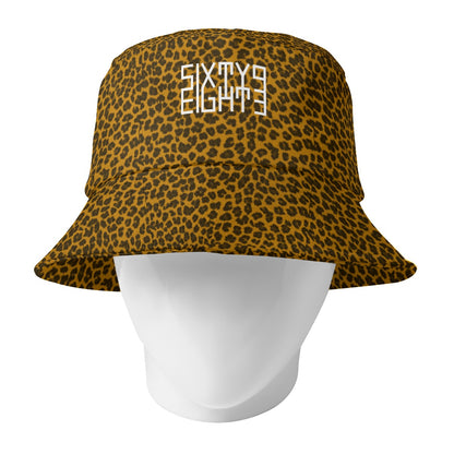 Sixty Eight 93 Logo White Cheetah Orange Bucket Hat