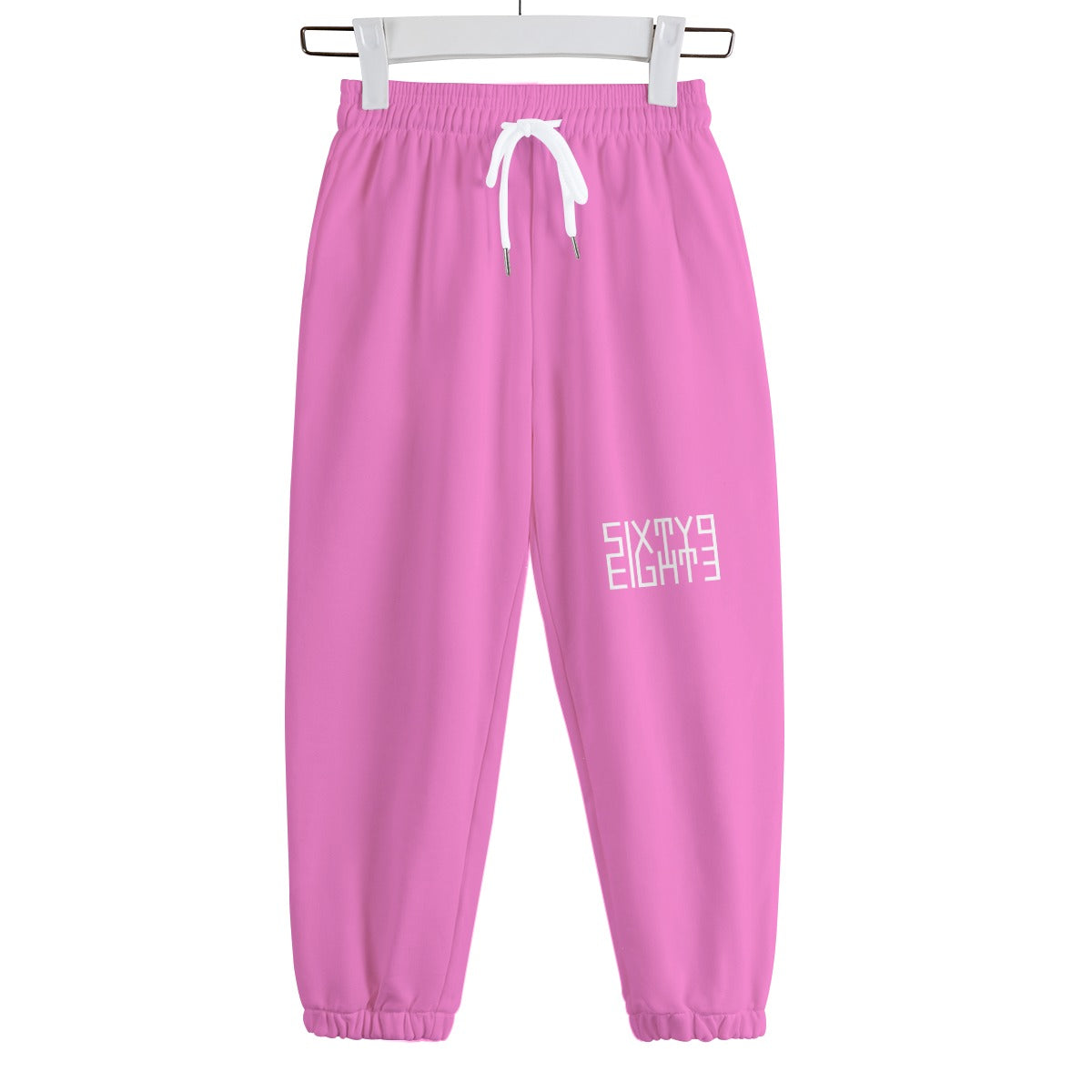 Sixty Eight 93 Logo White Pink Kid's Sweatpants