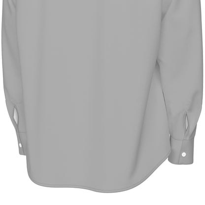 Sixty Eight 93 Logo White Grey Men's Cotton Long Sleeve Shirt