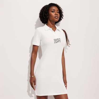Sixty Eight 93 Logo Black White Women's Polo Collar Dress