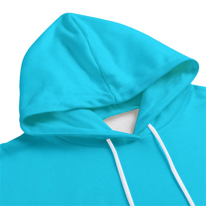 Sixty Eight 93 Logo White Aqua Blue Unisex Plus Fleece Pullover Hoodie