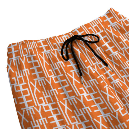 Sixty Eight 93 Logo White Orange Unisex Thicken Pajama Set #3