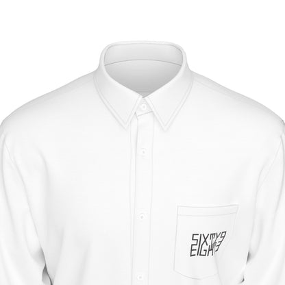 Sixty Eight 93 Logo Black White Men's Cotton Long Sleeve Shirt