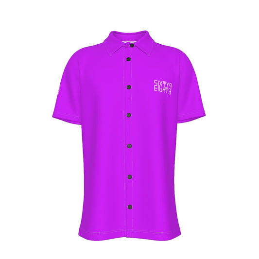 Sixty Eight 93 Logo White Grape Men's Button Up Shirt