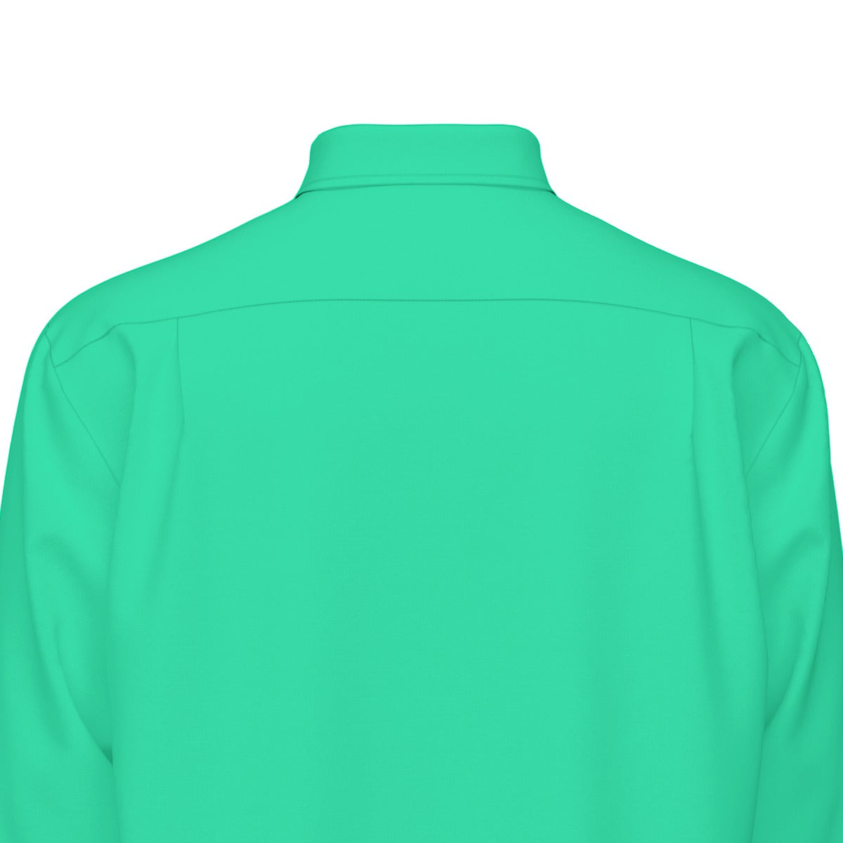 Sixty Eight 93 Logo White Sea Green Men's Cotton Long Sleeve Shirt