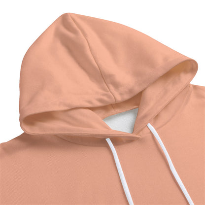 Sixty Eight 93 Logo White Peach Unisex Plus Fleece Pullover Hoodie