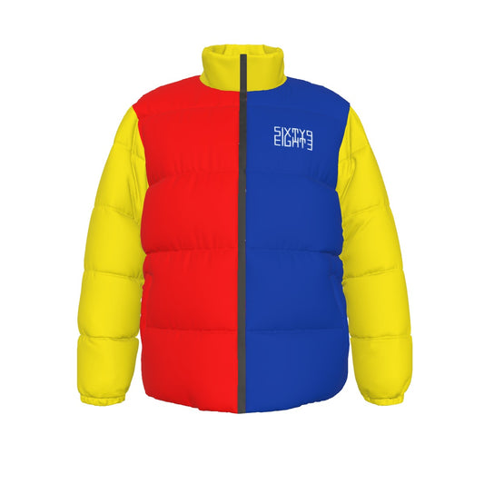 Sixty Eight 93 Logo White ROM Unisex Puffer Jacket