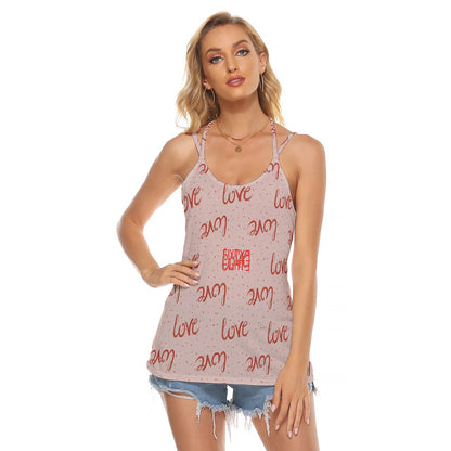 Sixty Eight 93 Logo Red & White Women's Halter Backless Top #6